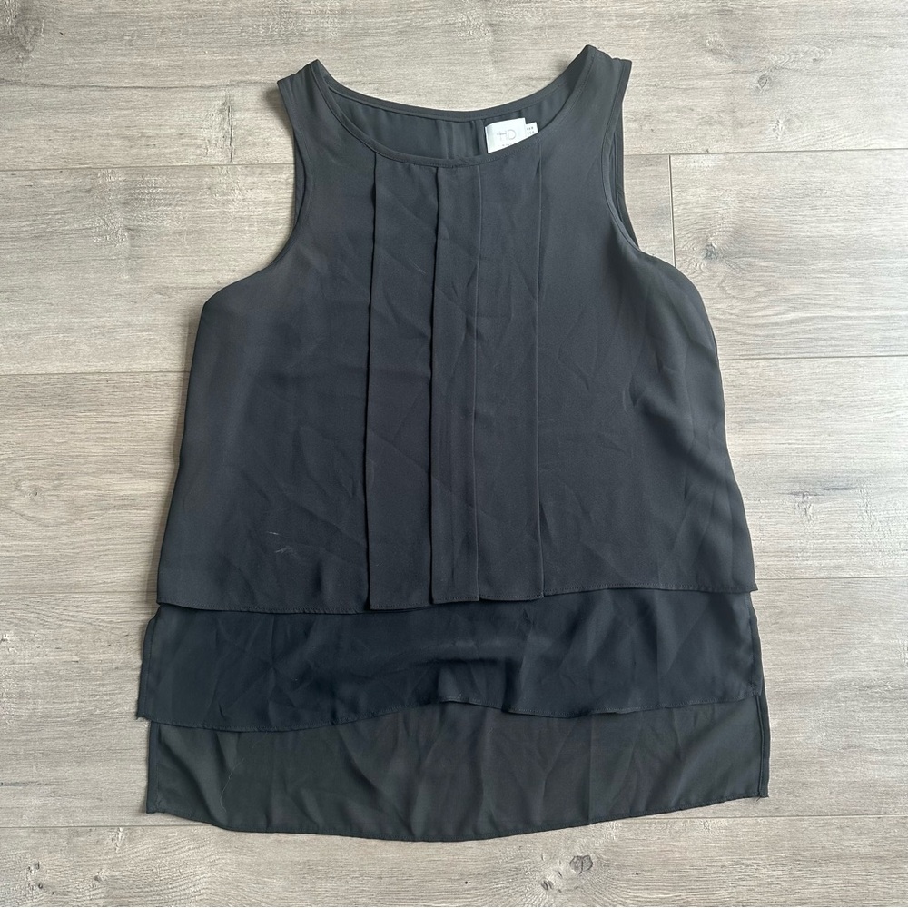 EUC HD In Paris sleeveless blouse - size 6 - black